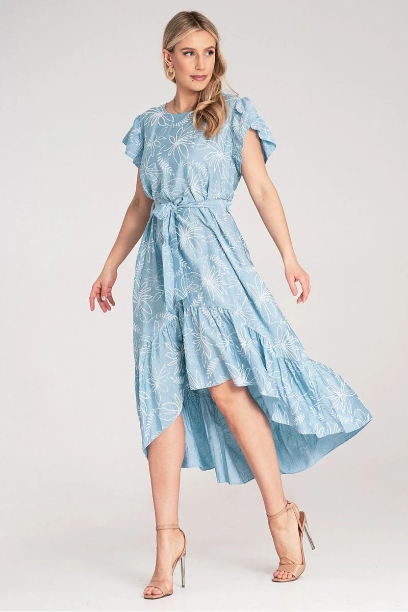 Robe été bohème fleurie asymétrique