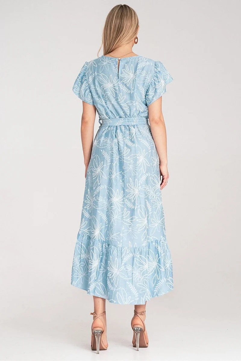 Robe été bohème fleurie asymétrique