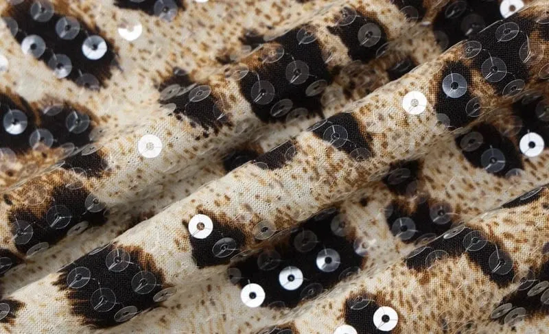 Robe léopard mini à paillettes