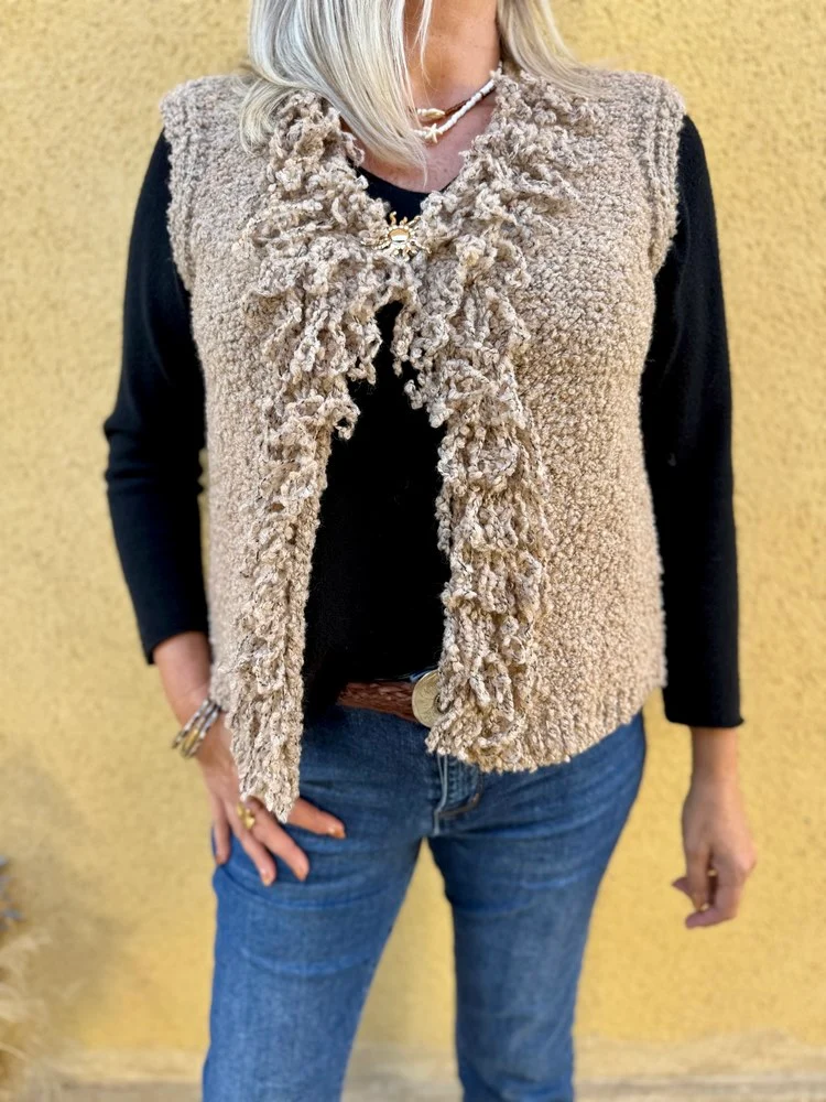 Gilet sans manches Luciano camel