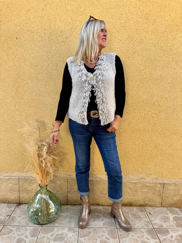 Gilet sans manches Luciano taupe