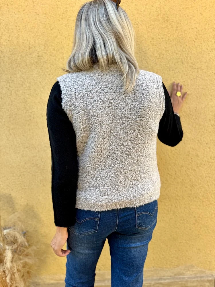 Gilet sans manches Luciano taupe