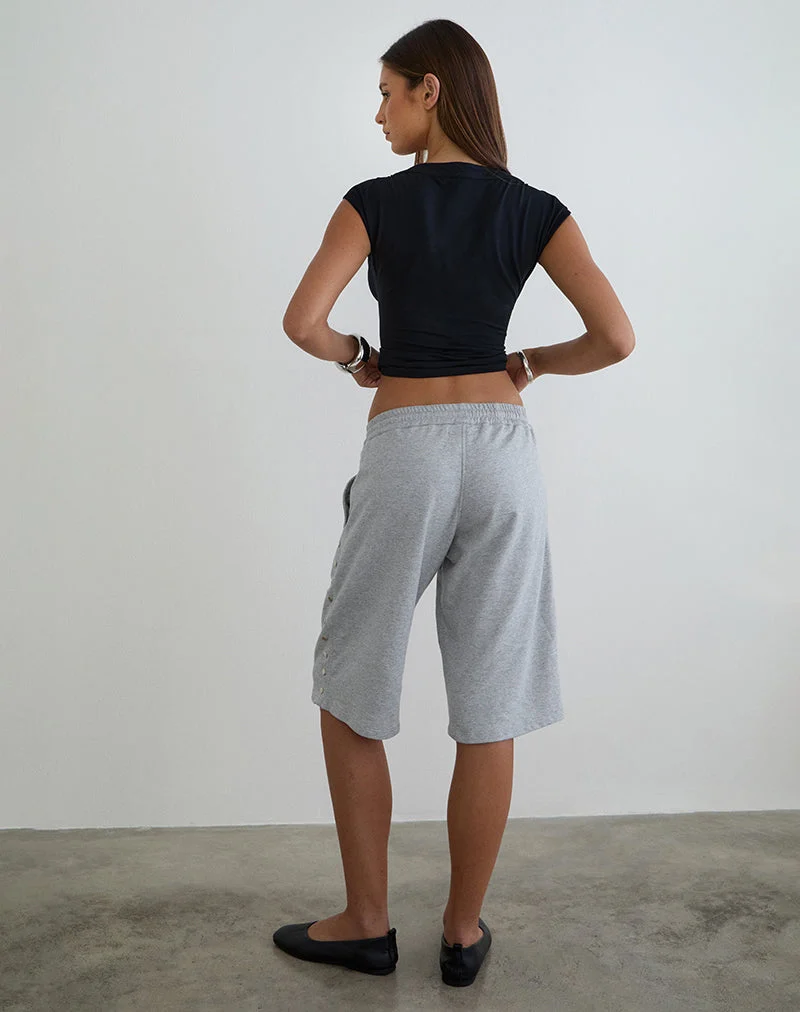 Short de basket Kether à clous gris chiné