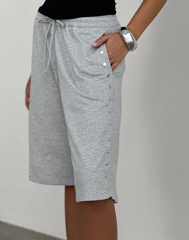 Short de basket Kether à clous gris chiné