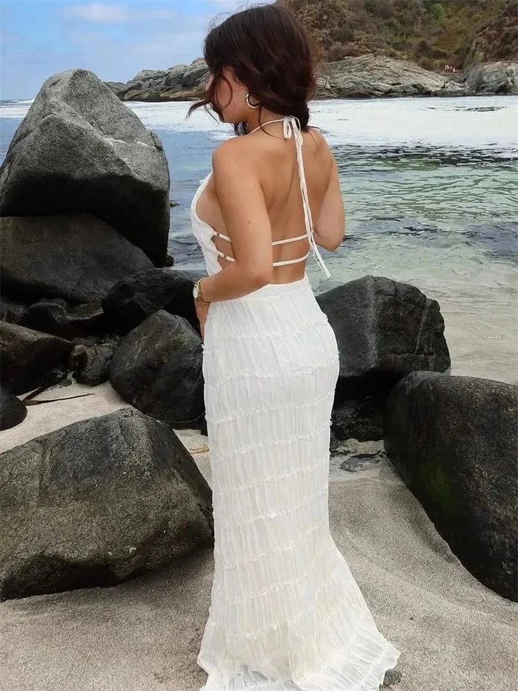 Robe bohème maxi dos nu