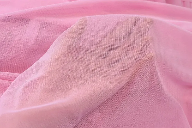 Robe de soirée longue fluide rose