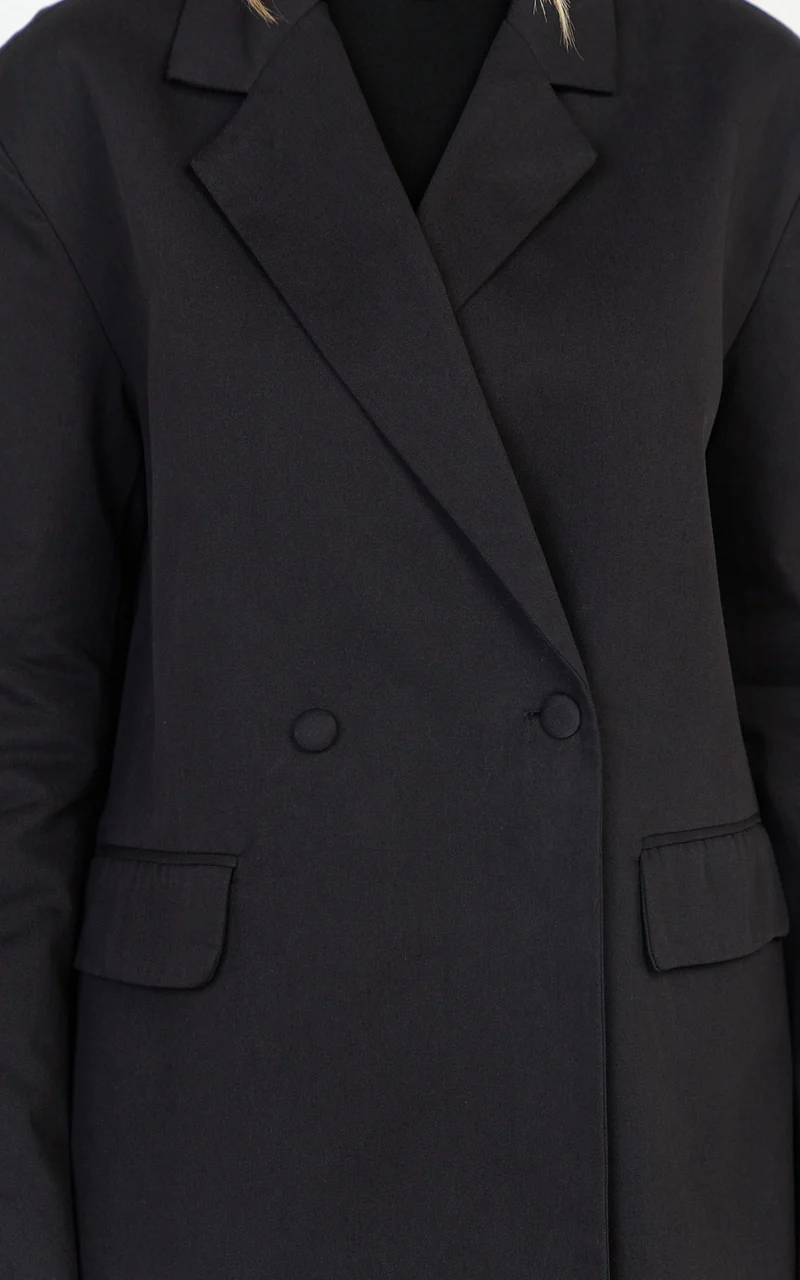 Virginia Jacket - Oversized Double Breasted Blazer in Black