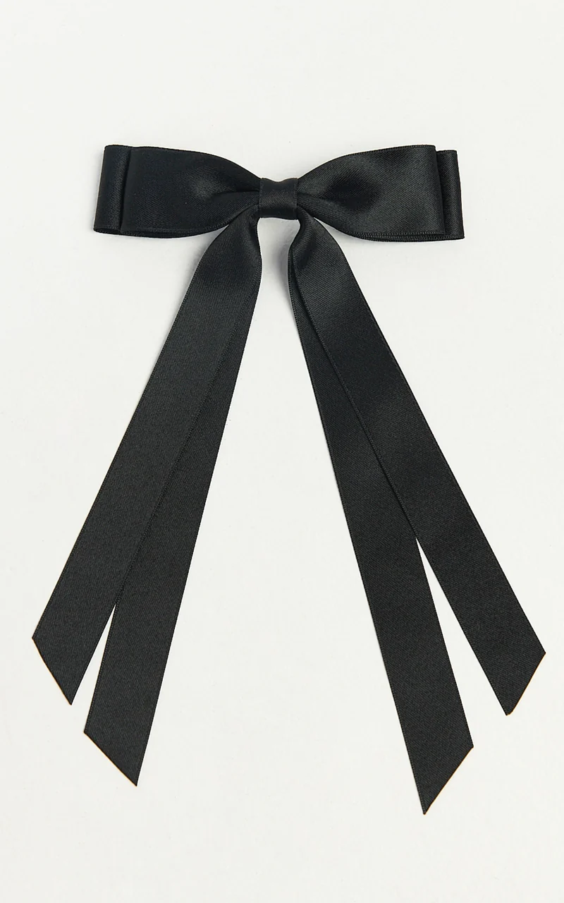 Dolores Hair Clip - Ribbon Hair Clip in Black