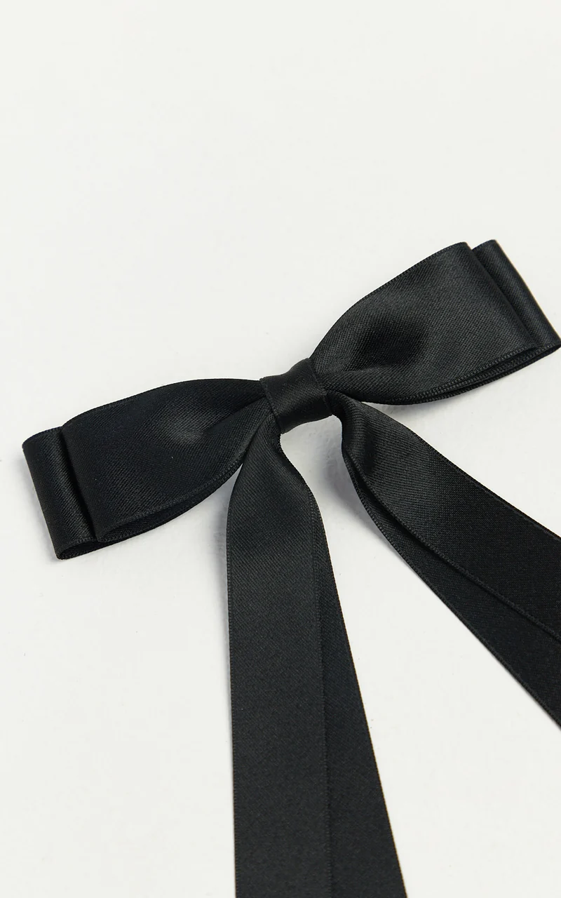 Dolores Hair Clip - Ribbon Hair Clip in Black