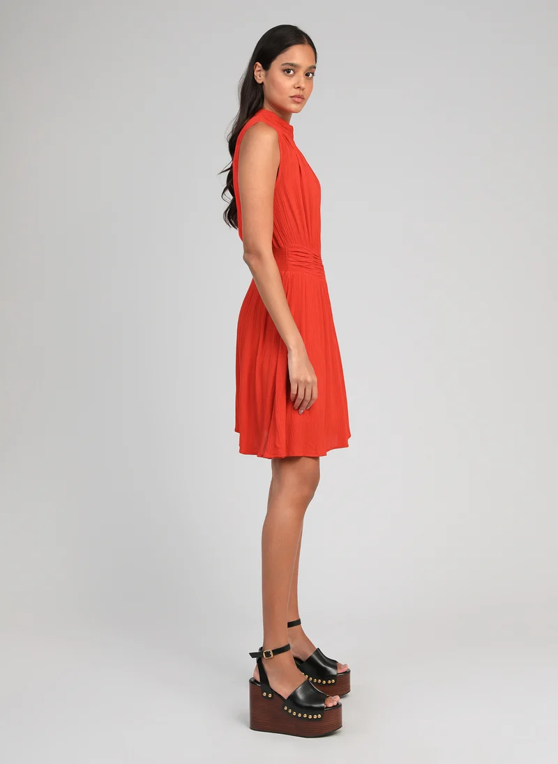 ROBE COURTE ORLEANE piment