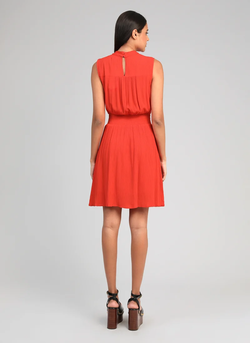 ROBE COURTE ORLEANE piment