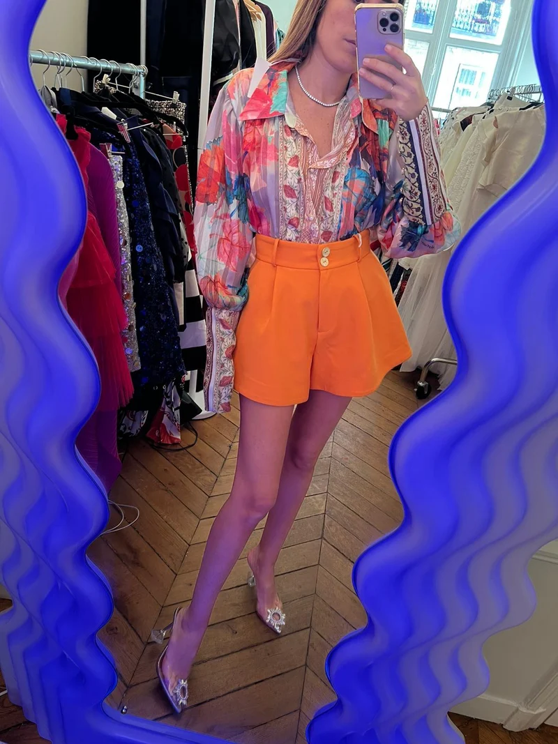 Short trapèze orange