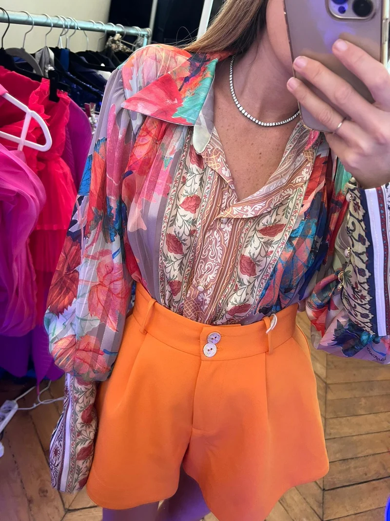 Short trapèze orange