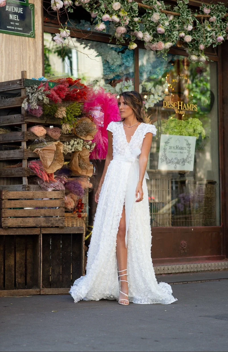 Robe Rimini fleurs blanches