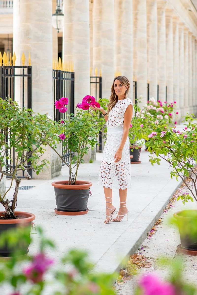 Ensemble jupe en dentelle cordonnet