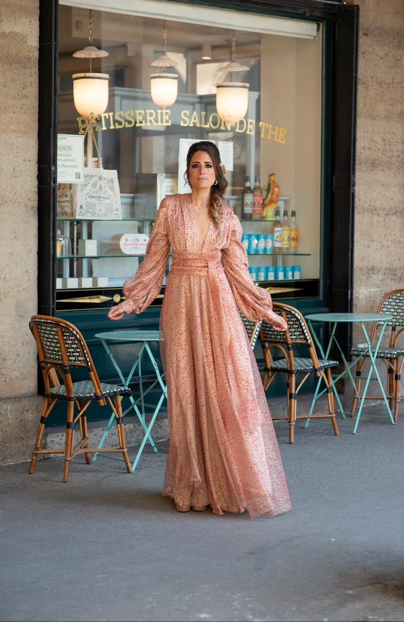 Robe longue Isabella à épaules denudées