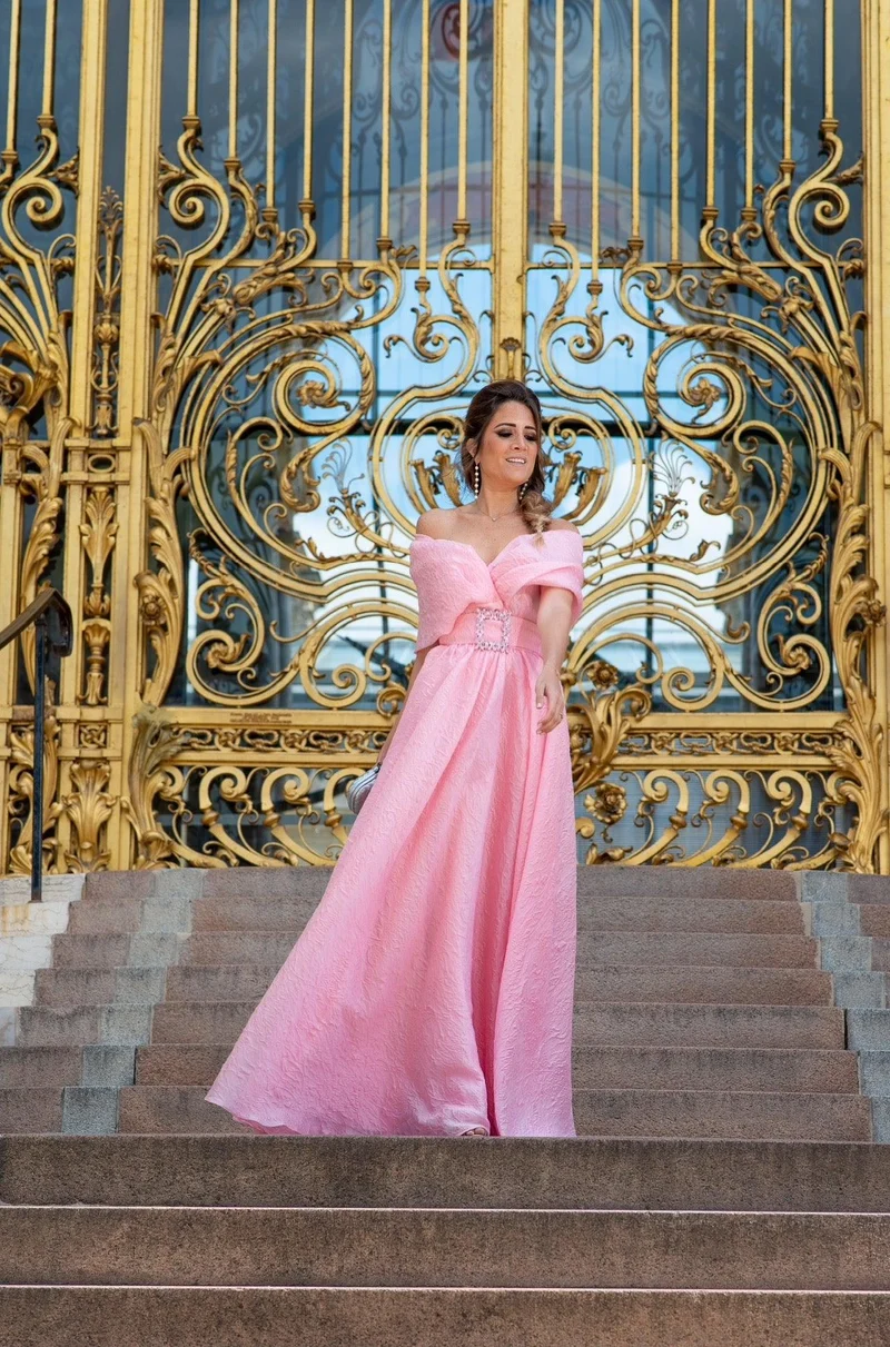 Robe impérial rose