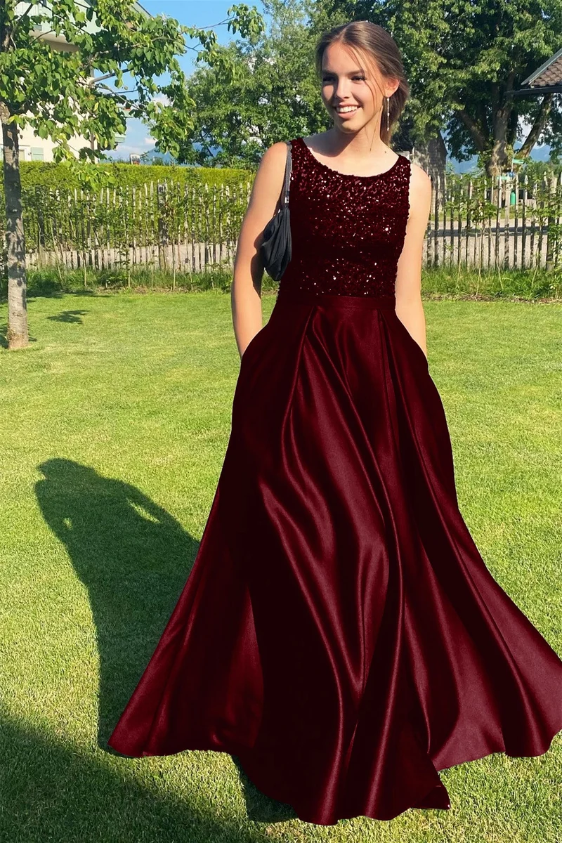Robe de bal longue noire élégante sans manches, style sirène, à paillettes, pour occasions spéciales