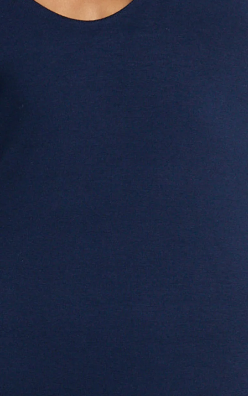 Suzanna Bodysuit - V Neck Halter Bodysuit in Navy