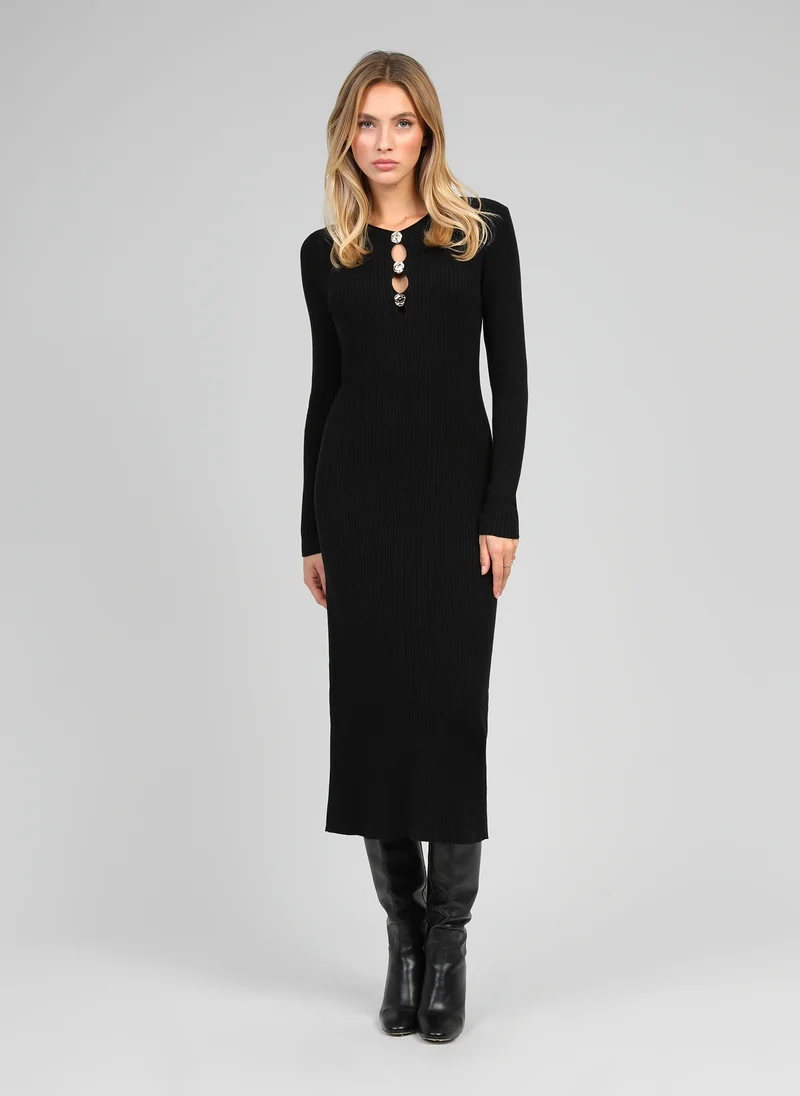 ROBE LONGUE NADIA noir