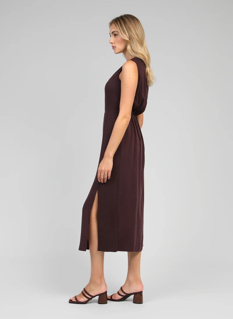 ROBE MIDI MYSTRAL wine