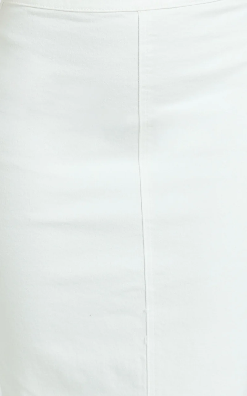 Sahara Maxi Skirt - Mid Waist Denim Maxi Skirt in Ecru