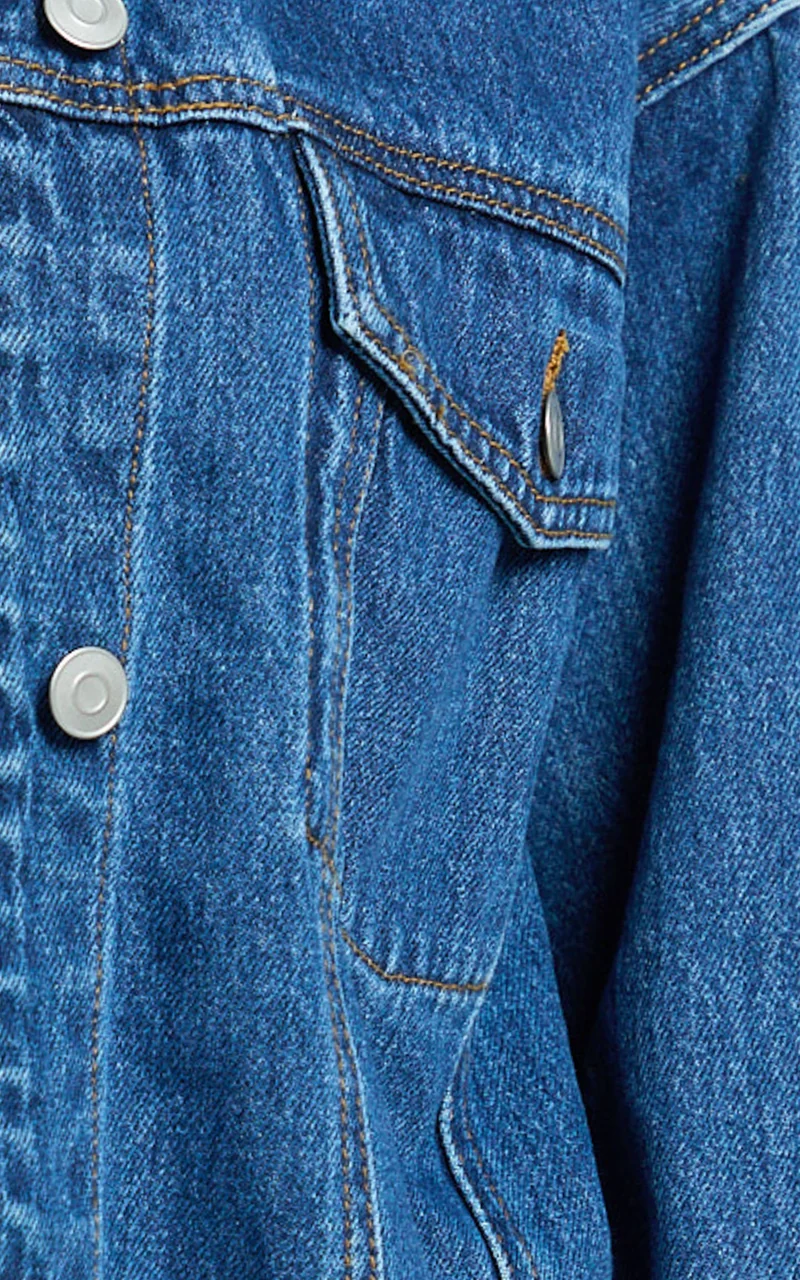 Ruby Jacket - Oversized Denim Jacket in Mid Vintage Wash