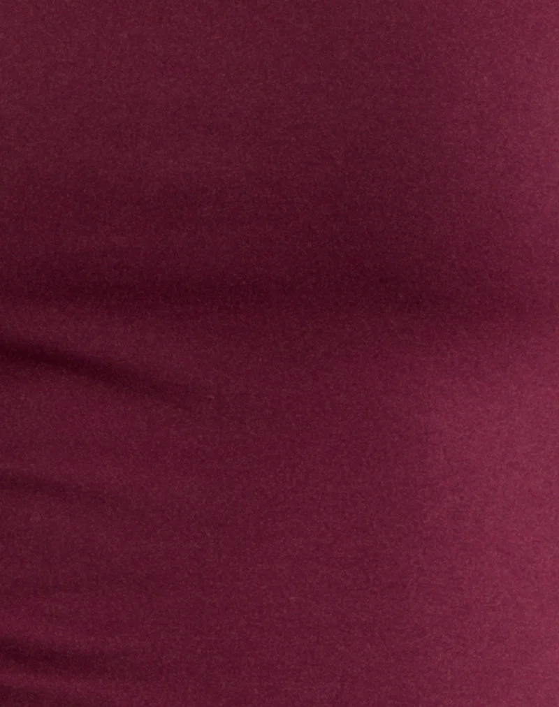 Amabon Long Sleeve Top in Burgundy