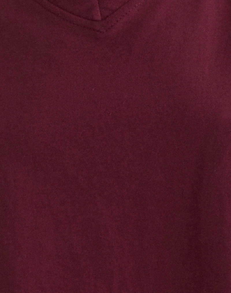 Top Viman en jersey marron
