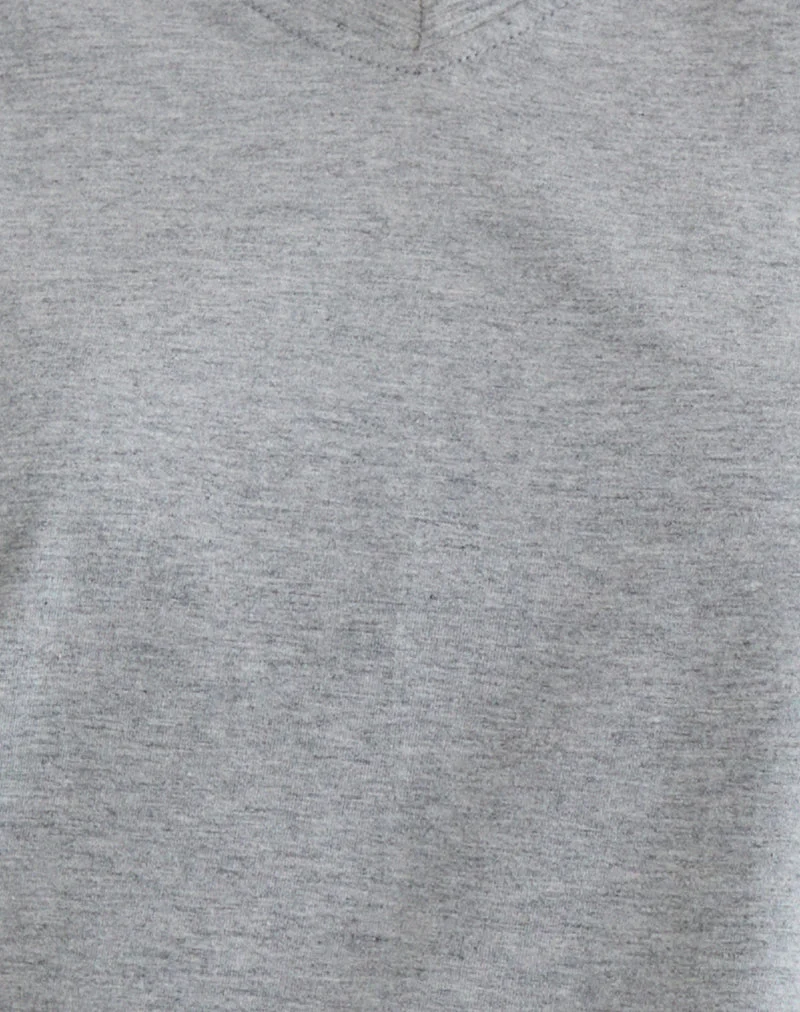 Top Viman en jersey gris chiné