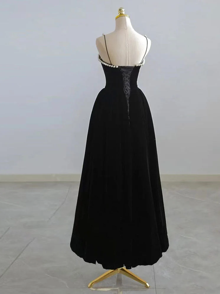 Robe de bal bordeaux longueur thé pour femme, tenue de soirée formelle