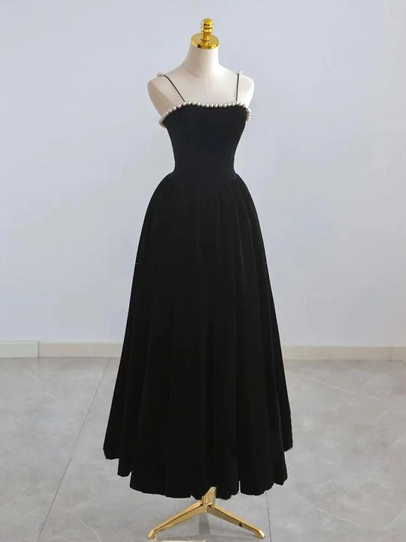 Robe de bal bordeaux longueur thé pour femme, tenue de soirée formelle