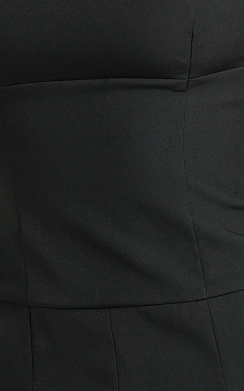 Ebby Jumpsuit - Strapless Barrel Leg Jumpsuit in Black