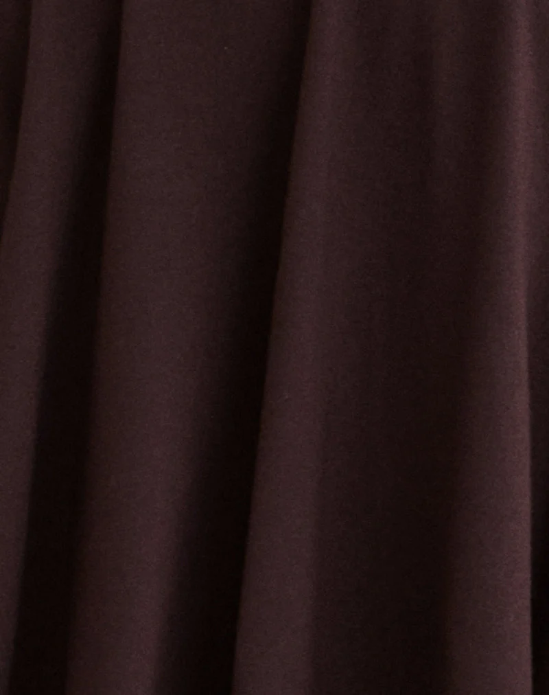 Poncho Kanela en jersey chocolat amer