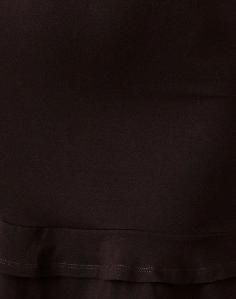 Mini robe dos nu Opaline, marron chocolat