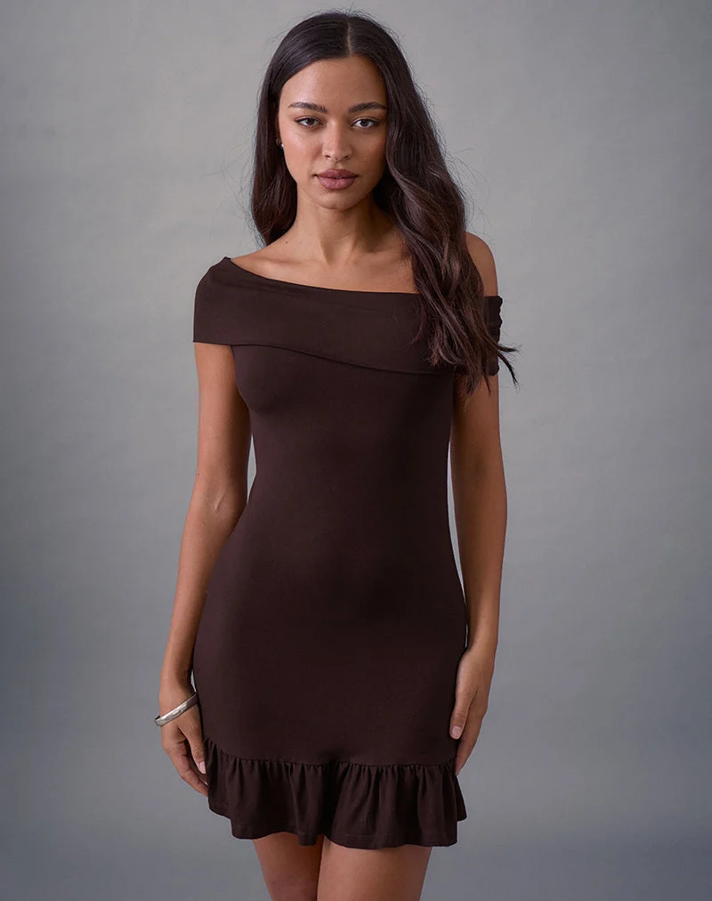 Mini robe Maufa en jersey Bitter Chocolate