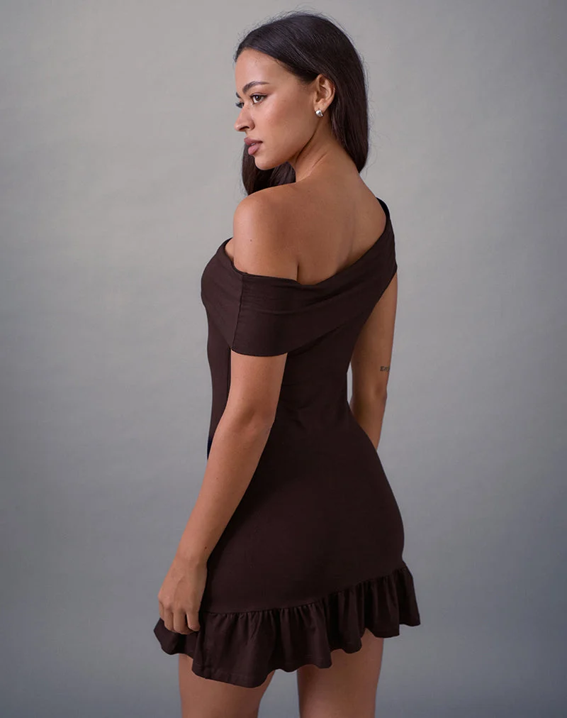 Mini robe Maufa en jersey Bitter Chocolate