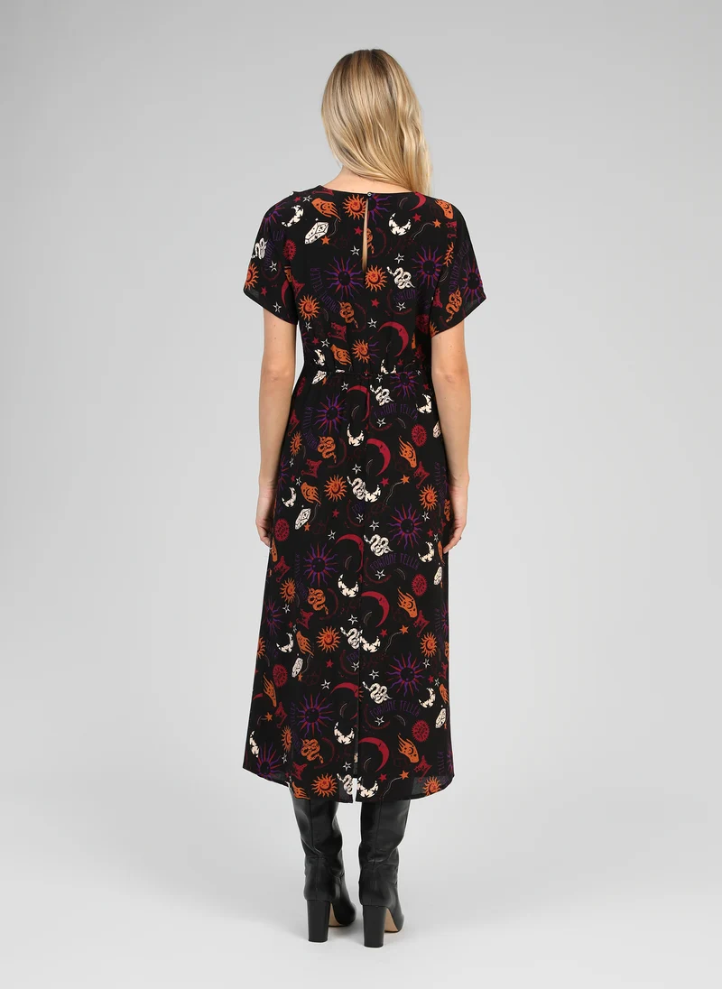 ROBE MIDI MALORA boheme noir