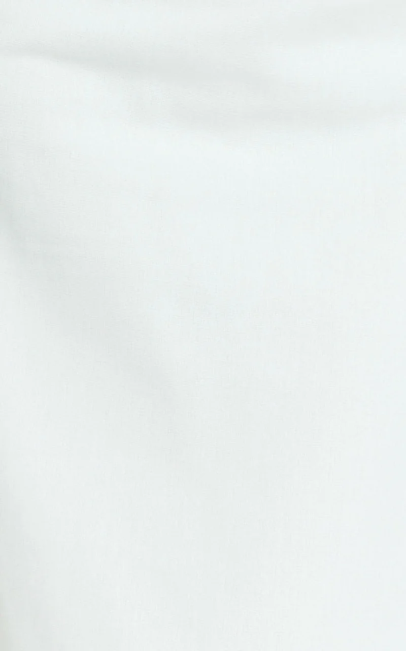 Genni Midi Dress - Strapless A Line Linen Blend Dress in White