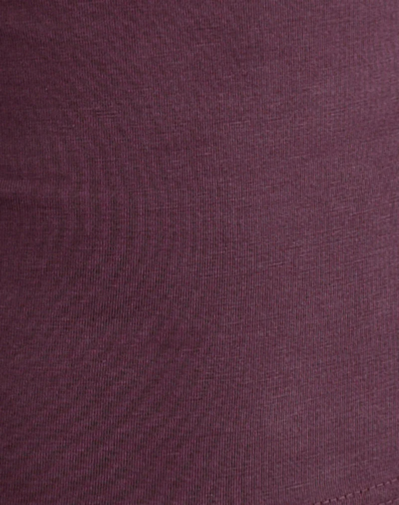 Yubin Keyhole Long Sleeve Top in Cupro Deep Purple