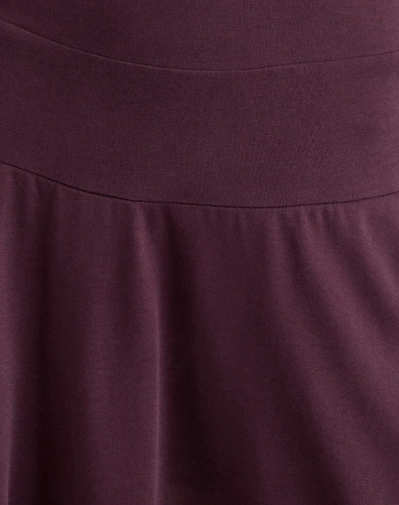 Somiah Bardot Mini Dress in Cupro Deep Purple