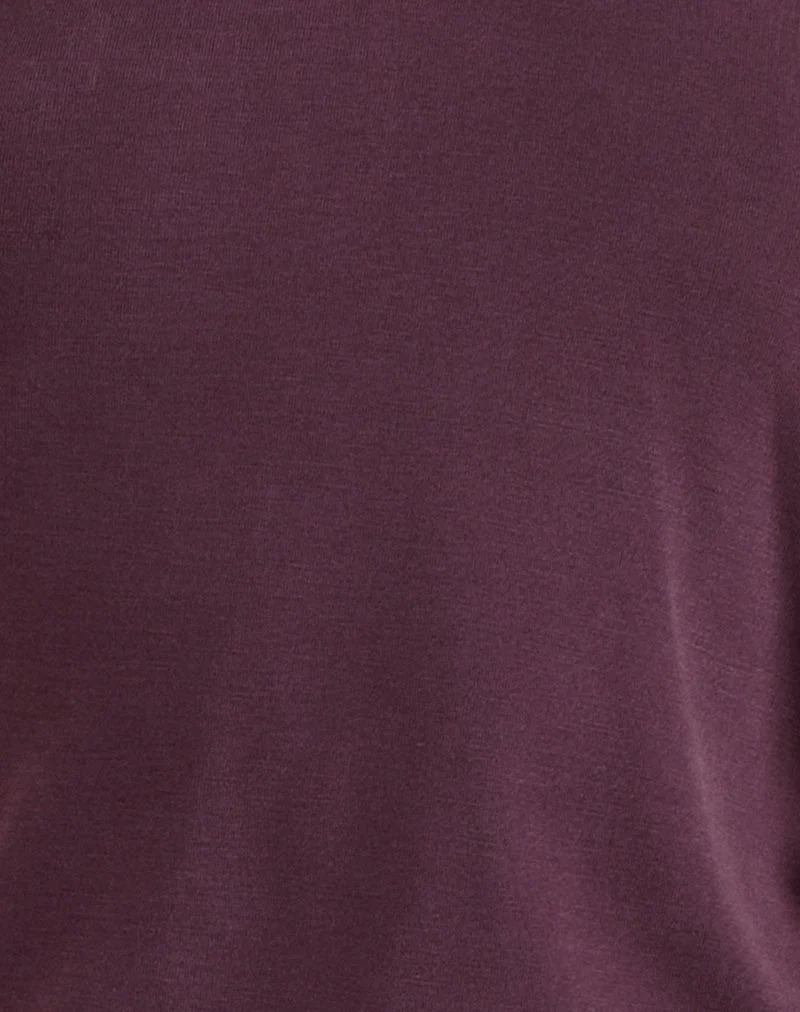 Saerin Halter Top in Cupro Deep Purple