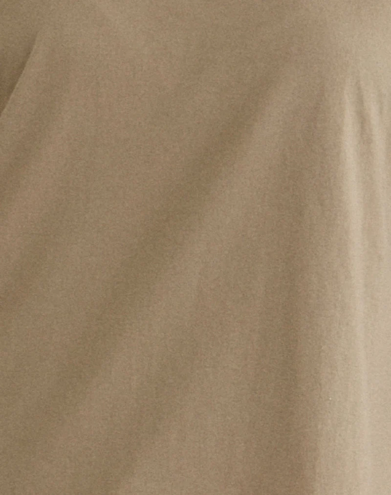 Daimin Off the Shoulder Top in Jersey Khaki