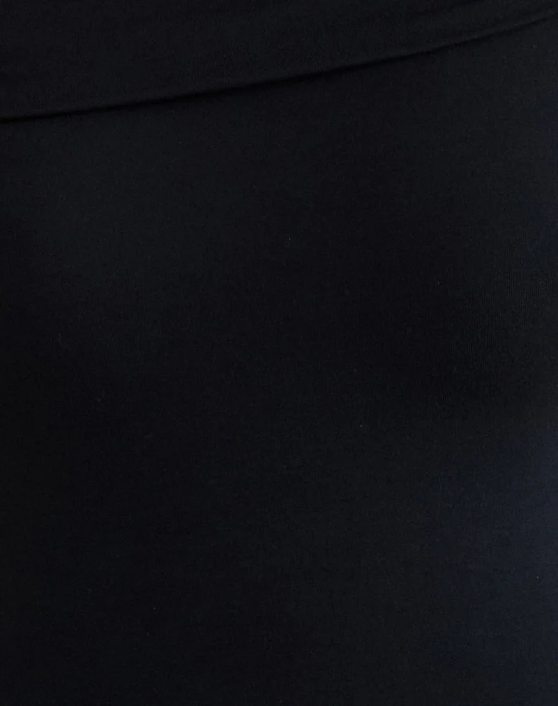 Cuthbe Off The Shoulder Twist Top in Black (Top torsadé à épaules dénudées)