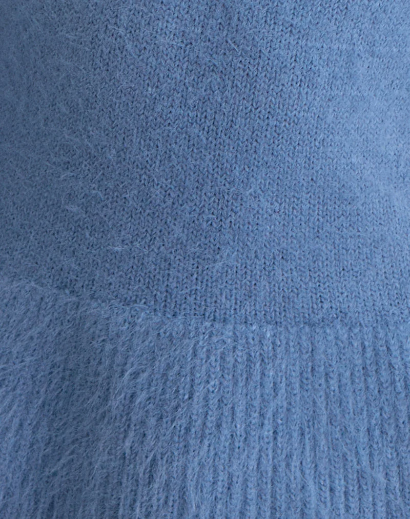 Mizuki Top in Knit Dusty Blue
