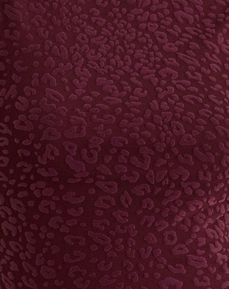 Top Harsya en Flock Mini Leopard Plum