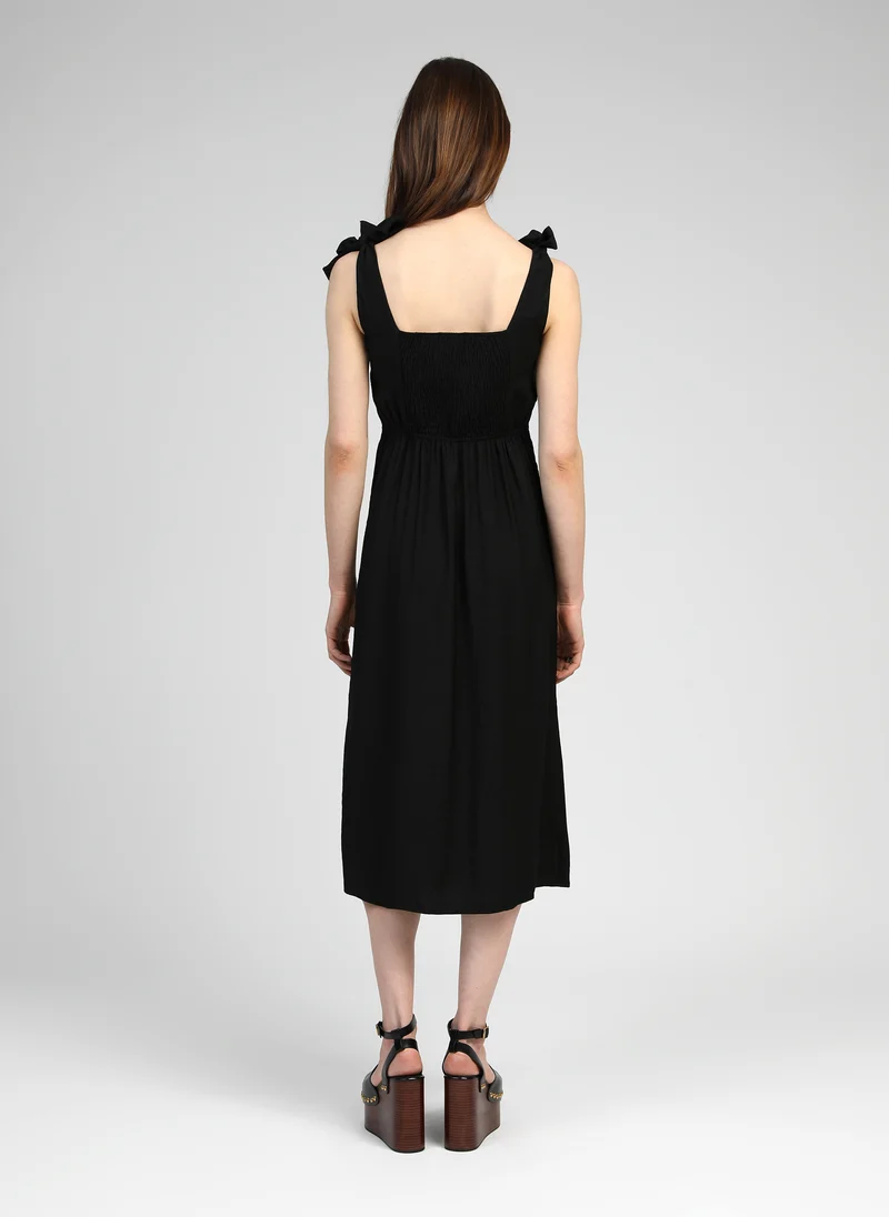 ROBE MIDI MANTIA noir