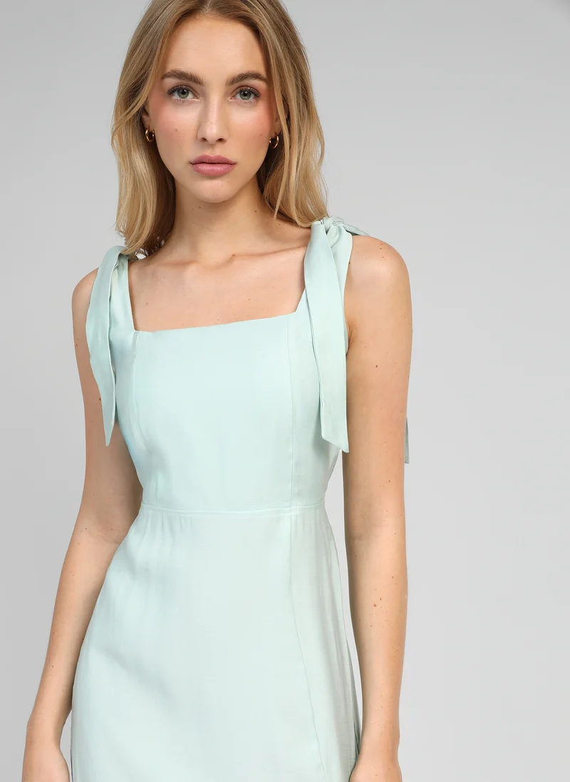 ROBE MIDI MANTA celadon
