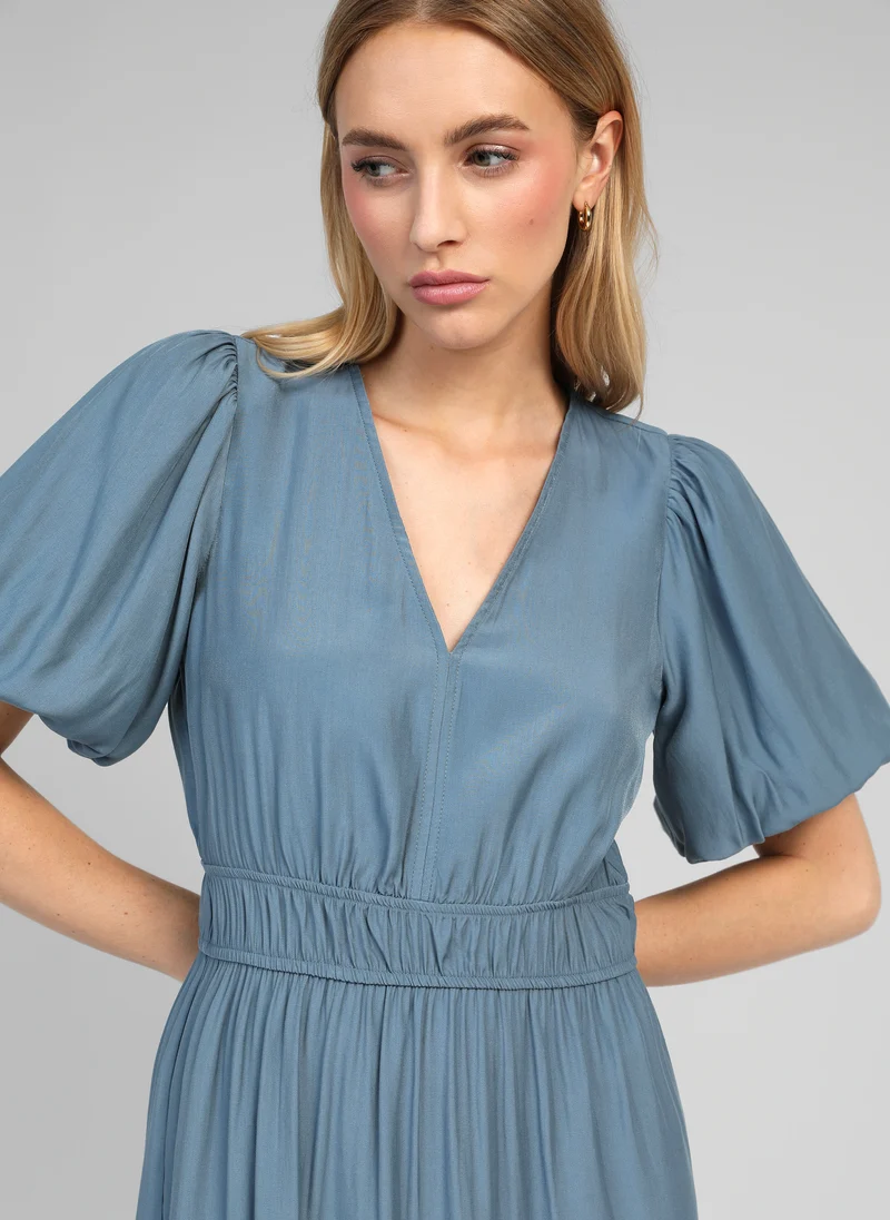ROBE MIDI MELILE azur