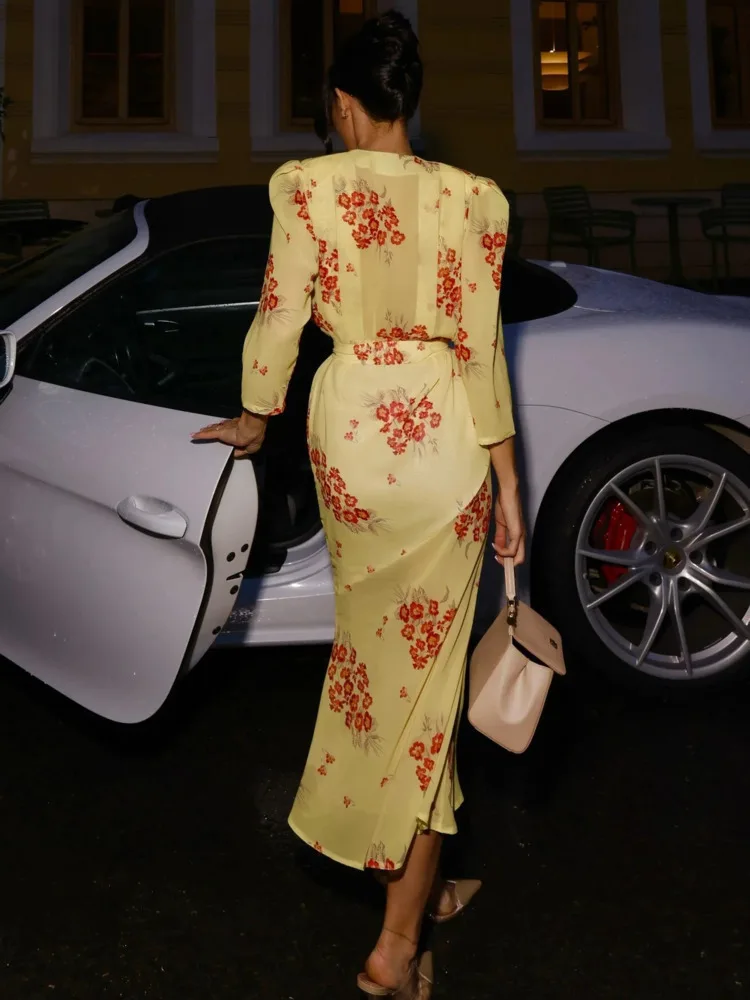Robe jaune chic